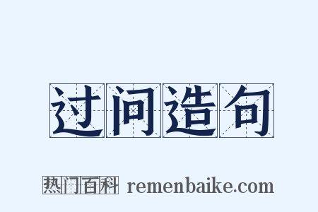 过问造句是什么意思的图片